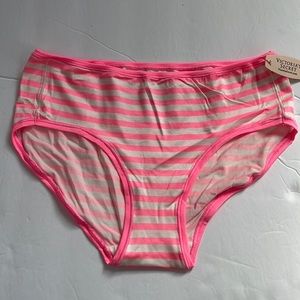 Victoria’s Secret White and Pink striped HipHugger Panty